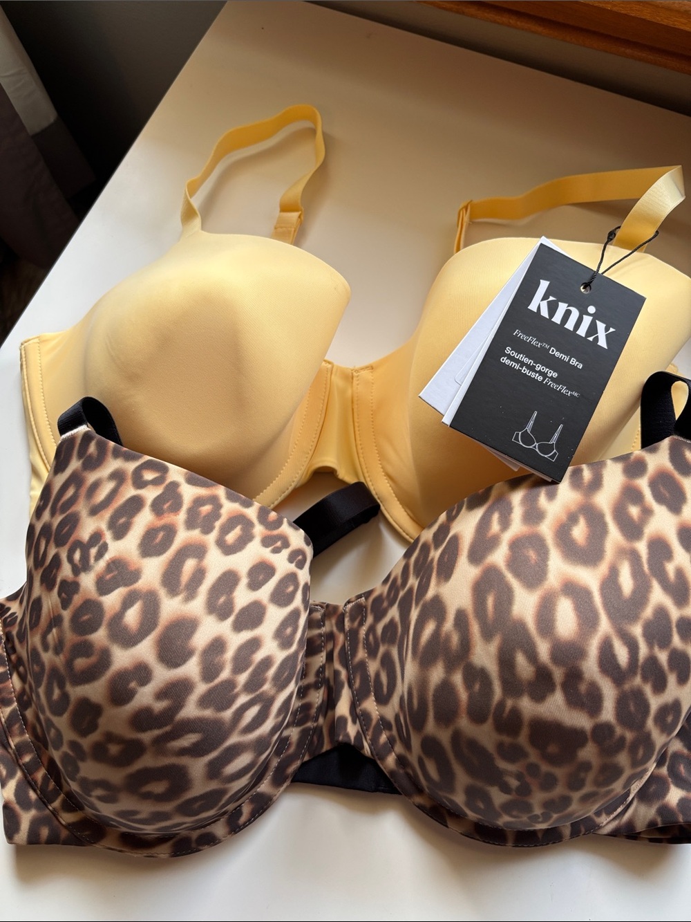 Pair of Knix FreeFlex Demi Bras